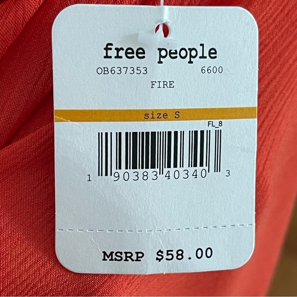 Free People Cascades Ruffle Cami in Fire Size S Fairy Fairycore - Picture 6 of 10